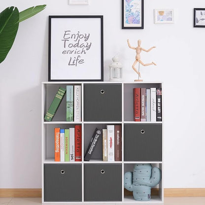 Foldable Storage Cubes Bins, 11 Inch Cloth Storage Cube Fabric Storage Box - Image 4