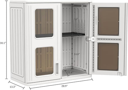 KINYING Outdoor Storage Cabinet Waterproof, Resin Garage and Laundry Room Wall - Image 4