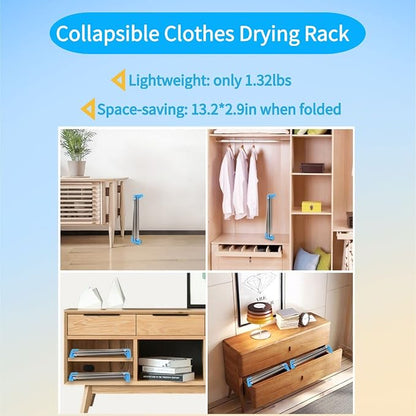 Lmaray Portable Travel Garment Rack, Compact Stainless Steel Foldable Mini - Image 3