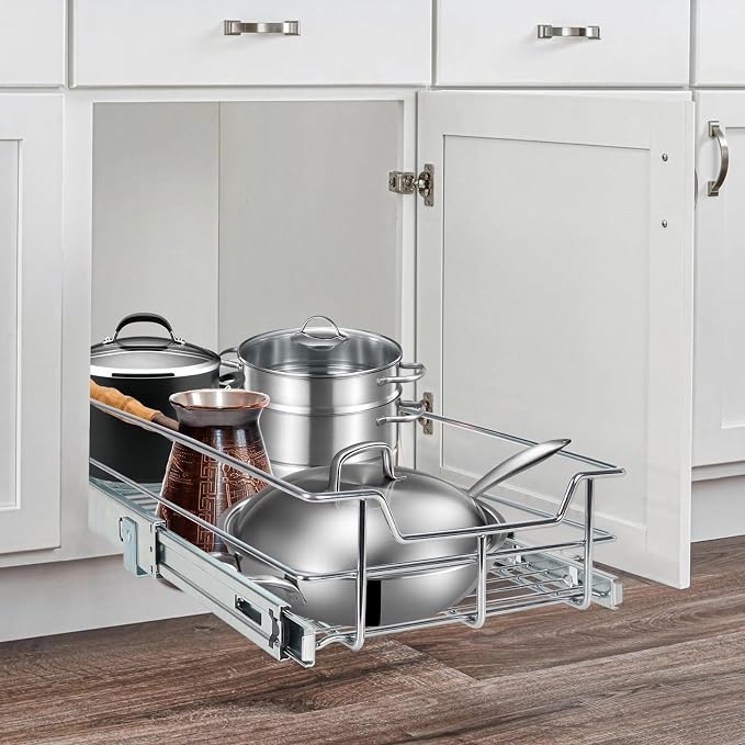 Pull Out Cabinet Organizer 14" W X 22" D, Slide Out Drawers - Image 9