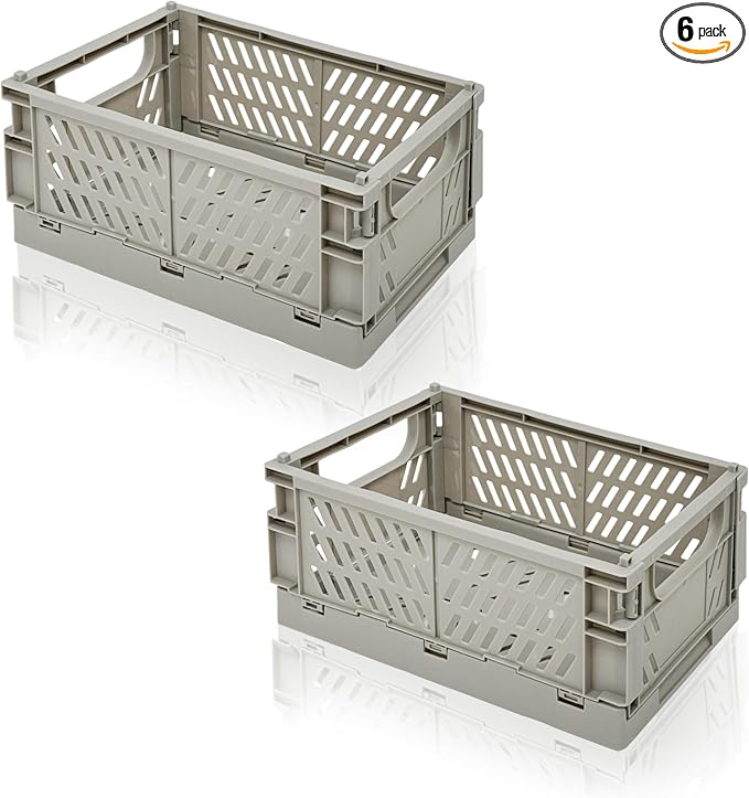 2 Pack Mini Foldable Small Plastic Baskets by Daixers