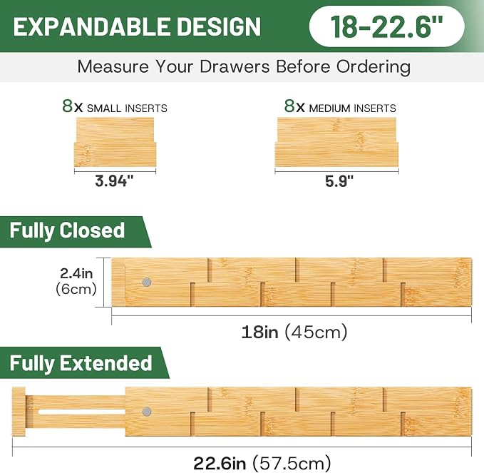 kiplant Kitchen Drawer Dividers - Image 2