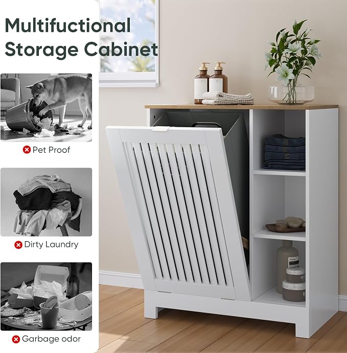 Tilt Out Laundry Hamper Cabinet - Image 5