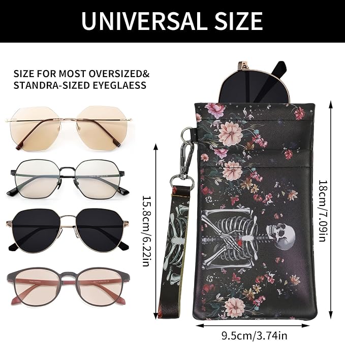 Double Eyeglass Case Soft Dual Glasses Case - Image 3