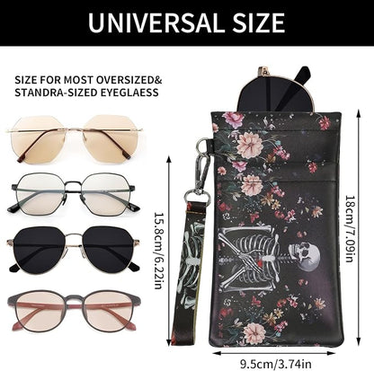 Double Eyeglass Case Soft Dual Glasses Case - Image 3