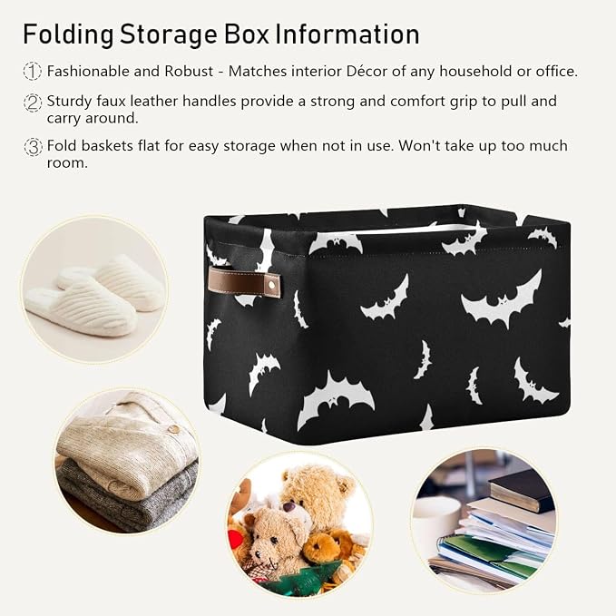 ZAZYXTJ Halloween Bat Storage Basket - Image 5