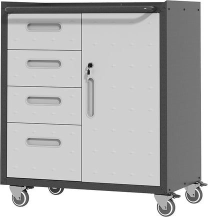 Metal Storage Cabinet for Garage, Tool Cabinet, Utility Cabinet | Wheeled by BIZOEIRON