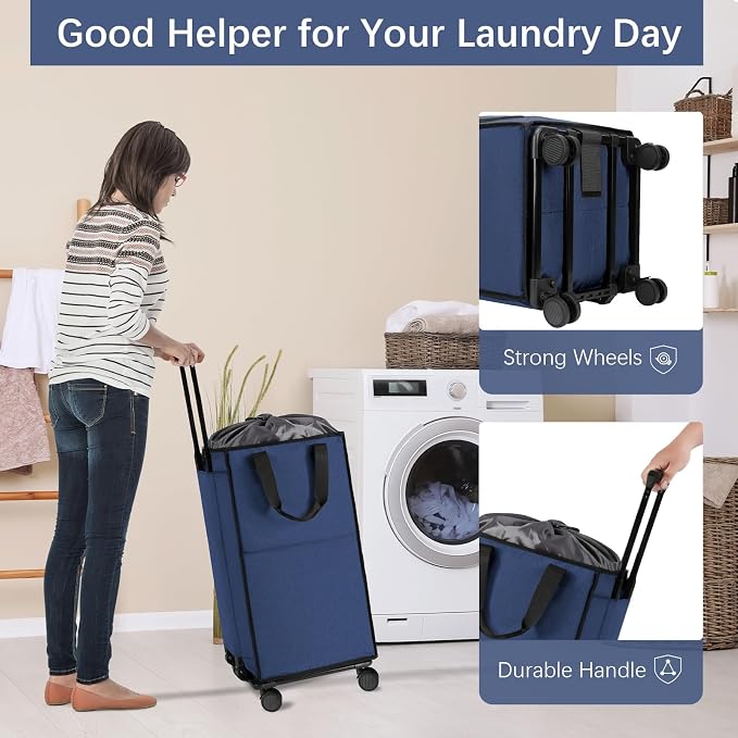 Bukere Rolling Laundry Hamper - Image 2