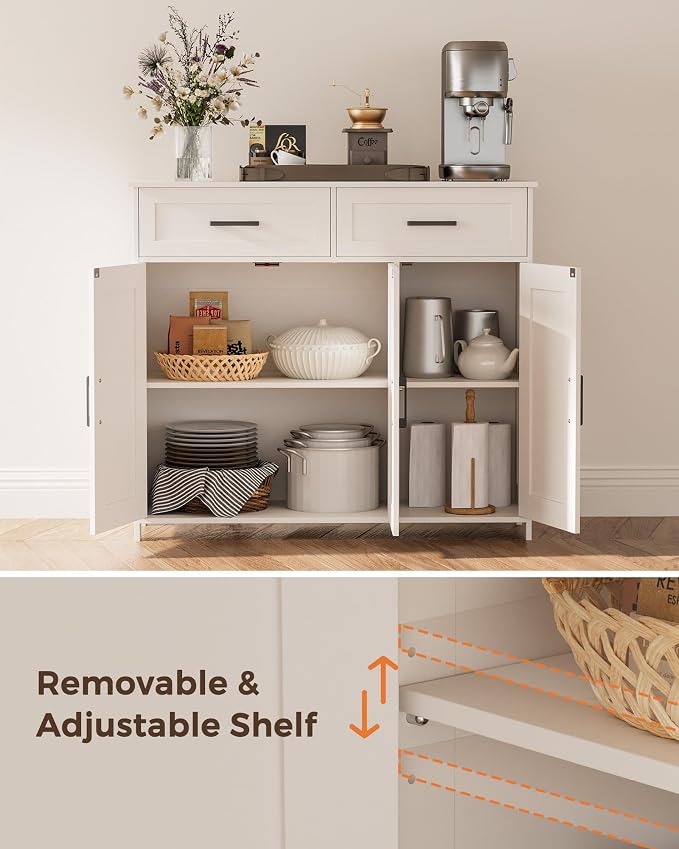 Homhedy Sideboard Buffet Cabinet, Coffee Bar Storage Cabinet - Image 4