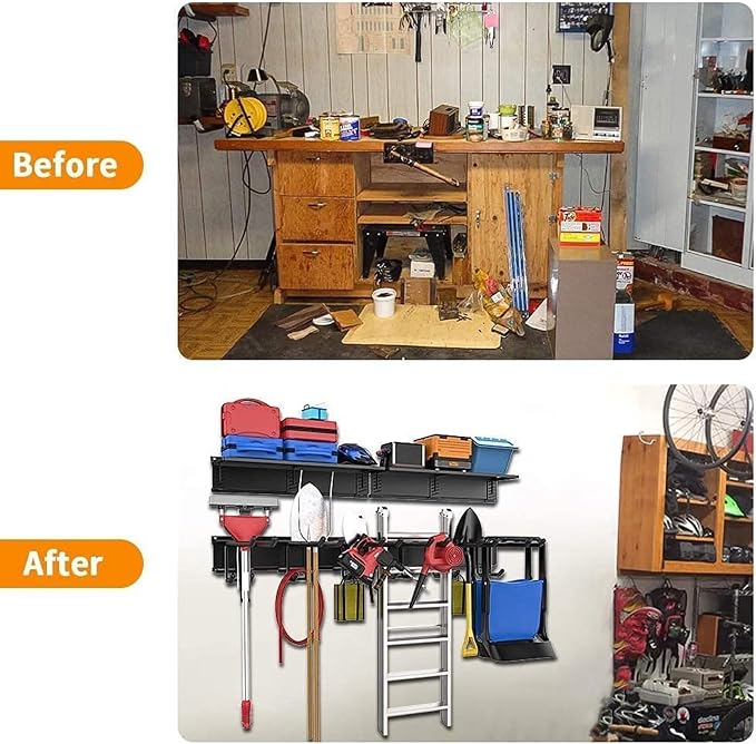 TORACK Garage Storage Organizer Systems, Wall Mount Overhead shelving, 48 inch - Image 5