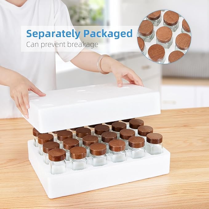Yangbaga 14Pcs Glass Spice Jars - Image 7
