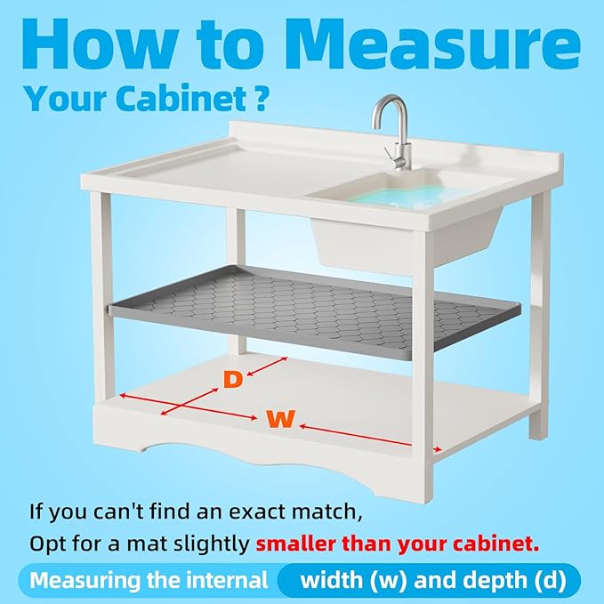 Silicone Under Sink Mat 40" x 22", kitchen Essentials and Gadgets, Shelf liner - Image 6