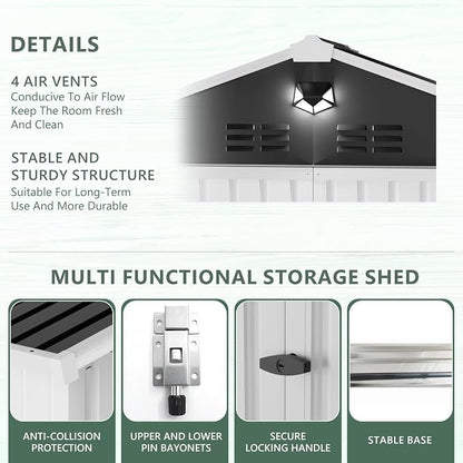 Metal Storage Shed, 10x8 Outdoor Storage Building, Large Backyard Sheds - Image 4