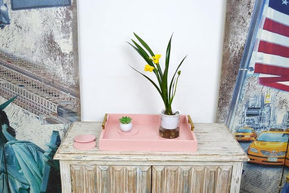 Serving Tray 16.5“X 13“ Deluxe Wooden Ottoman Tray, Food Tray - Image 4