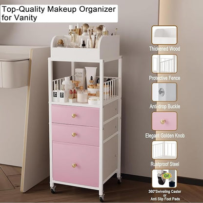 Makeup Organizer Cart with Drawers, Make up Organizers - Image 5