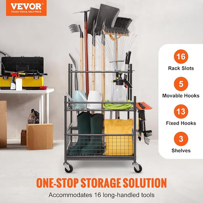 VEVOR Garden Tool Organizer, 16 Slots - Image 2
