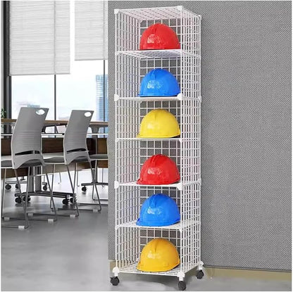Stackable Safety Helmet Storage Boxes, Large Adjustable Hard Hat Placement by Unknown