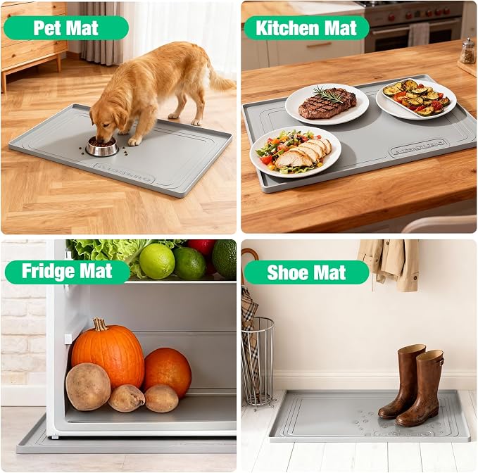 Aisslro Under Sink Mat 34" X 22", Waterproof Silicone Cabinet Organizer - Image 7
