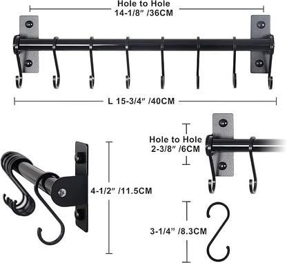 Dseap Kitchen Utensil Holder Hanger, Pot and Pan Rack Wall Mounted, Kitchen Rail - Image 6