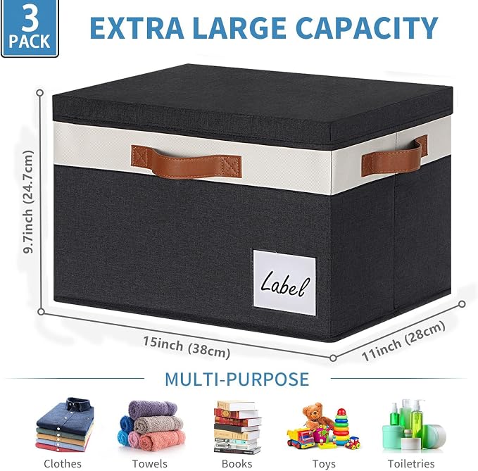 GhvyenntteS Large Storage Bins - Image 3