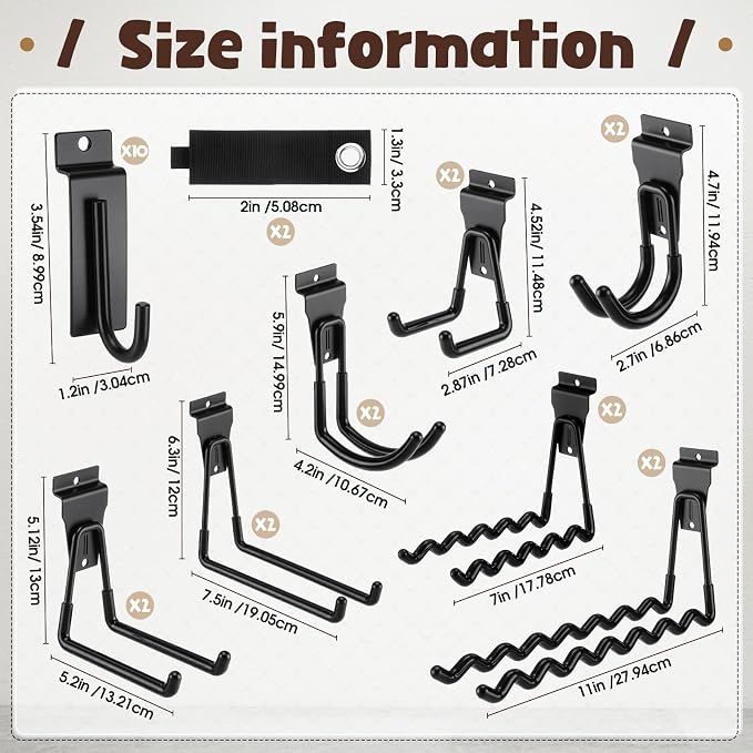 Landhoow 26 Pack Slatwall Accessories - Image 3