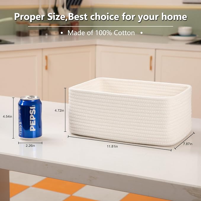 4 Pack Small Storage Shelf Baskets - Image 3