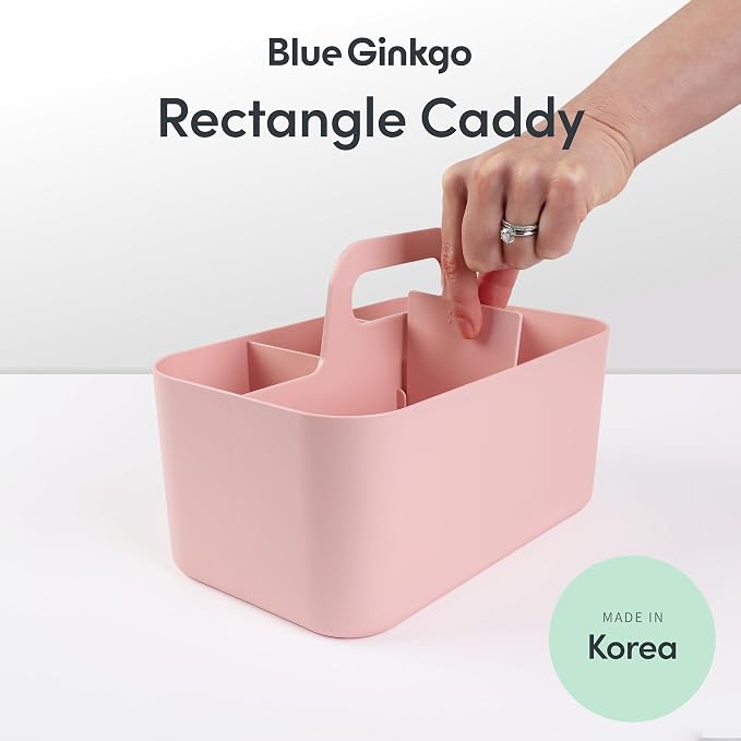 BLUE GINKGO Stackable Organizer Caddy – Korean-Made Portable Tote - Image 2