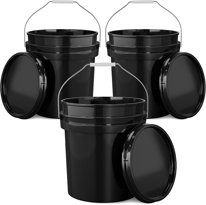EconoHome 5-Gallon Black Bucket Pail Container by EconoHome