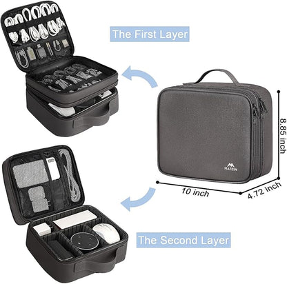MATEIN Cord Organizer Bag with Adjustable Divider, DJ Electronic Storage | - Image 3