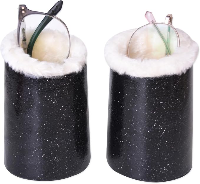 Baitaihem 2 Pack Plush Lined Eyeglasses Holder Stand Protective Glasses Holder by WelcometoBaitaihem