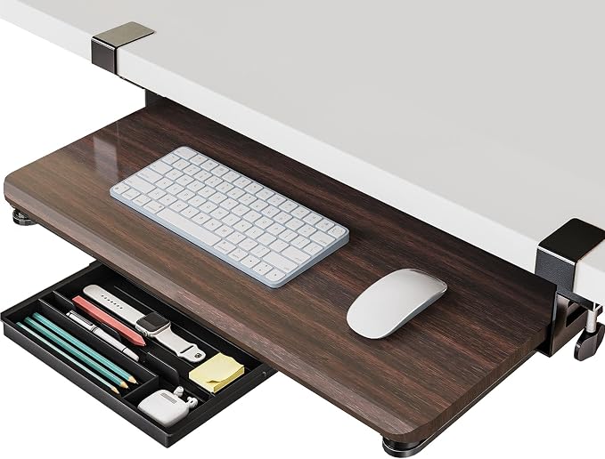 Fenge Keyboard Tray Under Desk, Pull Out Keyboard & Mouse Tray by Fenge
