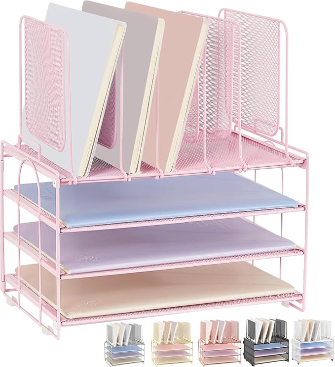 Desk Organizers and Accessories, 3-Tier Paper Organizer by RefinedOfficeEasyManagemen