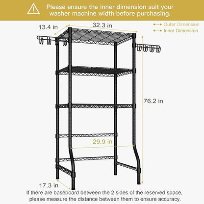 Ulif U8 Medium Laundry Room Storage Organizer, Over the Washer and Dryer - Image 3