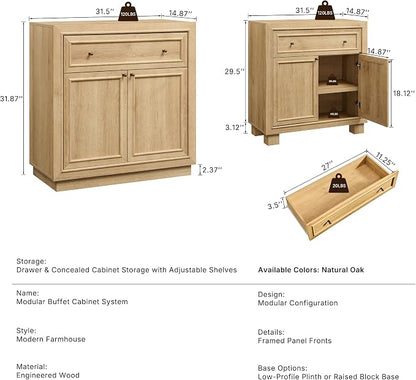ACCOHOHO Modern Farmhouse Buffet Cabinet, Modular Storage Cabinet - Image 2