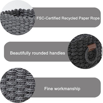 Paper rope Small Storage baskets - Image 2