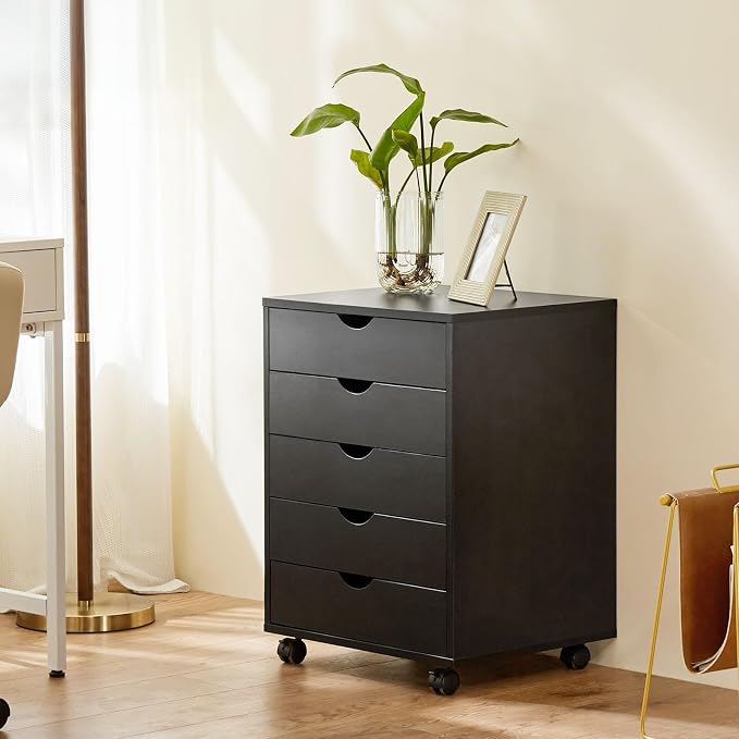 Elevon 5 Drawer Chest, Dressers Storage Cabinets Wooden Dresser Mobile Cabinet - Image 2
