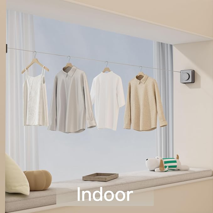 Retractable Clothesline Indoor Outdoor, Clothes Line Retracting Indoor - Image 6