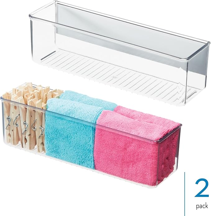 iDesign Magnetic Medium Clear Plastic Organizer Bins - Image 2