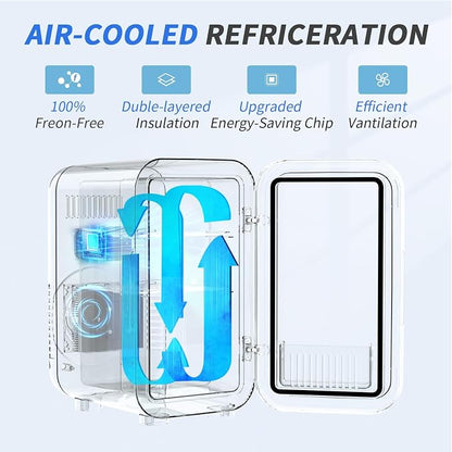 Mini Fridge, 6 Liter/8 Can 110V AC/DC Portable Thermoelectric Cooler - Image 3