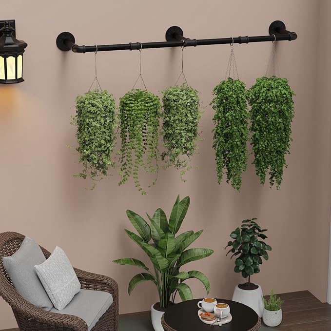 Wall Mounted Clothes Rack 60in, Industrial Pipe Clothing Racks Wall Mount - Image 4