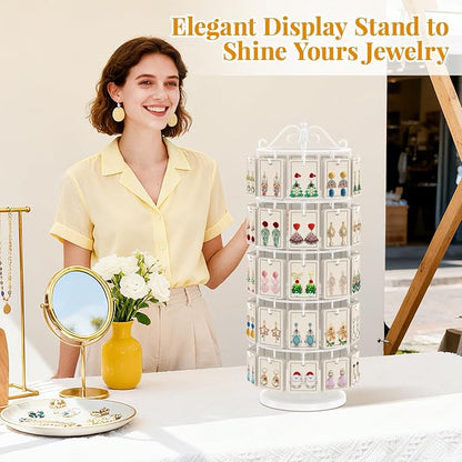 EsLuker.ly Earring Holder Organizer Rotating Display Tree Stand, Adjustable - Image 8