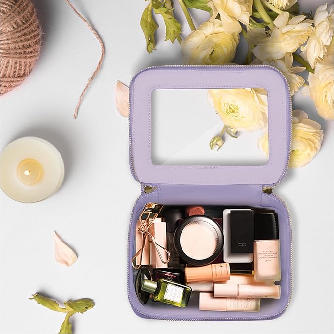 Prite Clear Makeup Bag Cosmetic Organizer Case Waterproof Travel Toiletry Bag - Image 7