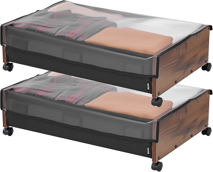 VEVOR Under Bed Storage with Wheels, 36.0 x 18.1 x 7.3 inch, Underbed - Image 10