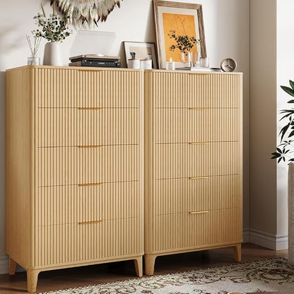 Fluted Dresser for Bedroom by TOKSOM