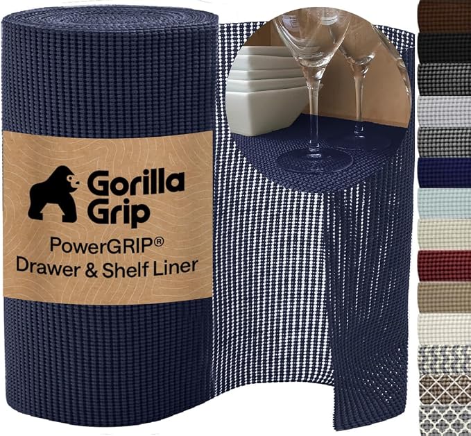 GORILLA GRIP powerGRIP Drawer Shelf and Cabinet Liner, Thick Strong Hold by Unknown
