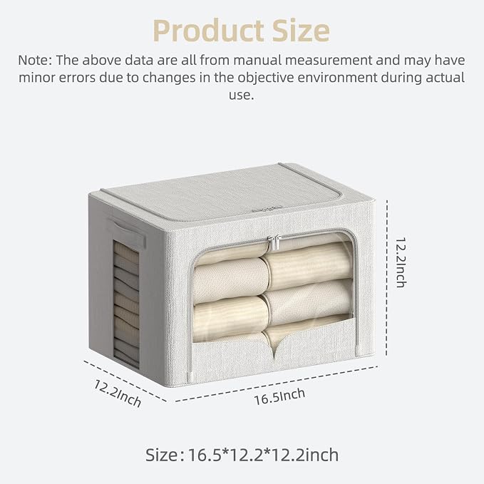 FHSQX 3 Pack Clothes Storage Bins - Image 4