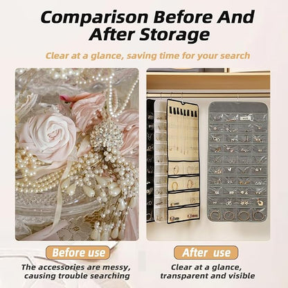 Hanging Jewelry Organizer Storage Earring Jewelry Storage Bag - Image 4