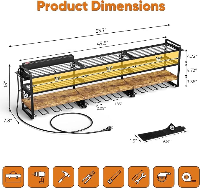 49.5" W Large Power Tool Organizer - Image 6