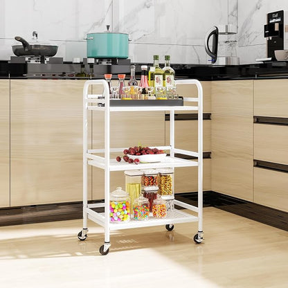 HDANI 3 Tier Rolling Cart, Heavy Duty Multifunctional Metal Frame-Supports 22 - Image 4