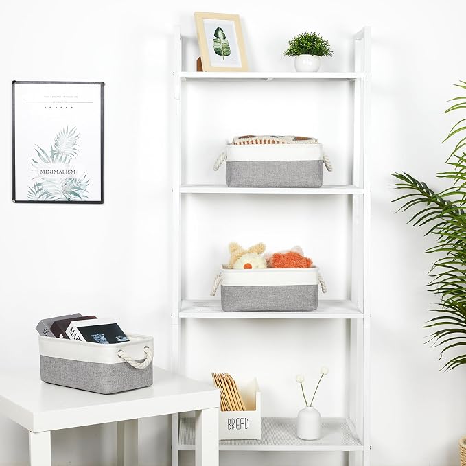 Bidtakay Small Baskets Fabric Storage Baskets - Image 2